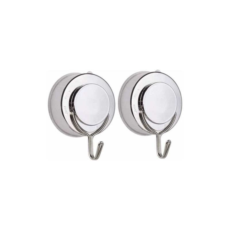 Saugnapfhaken, 2 Abnehmbare Und Wasserdichte Saugnäpfe Mit Metallhaken, Geeignet Für Badezimmer, Küche, Glasfenster, Wandmontierte Handtuchhalter.