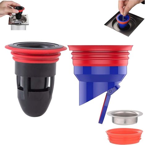 Stück Wisirent Duschgeruchsstopper, 35-52 Mm Duschbodenablauf-geruchsstopper, Haarstopper, Verstopfungsschutz, Rückflussverhinderer Für Duschbodenabläufe In Der Küche