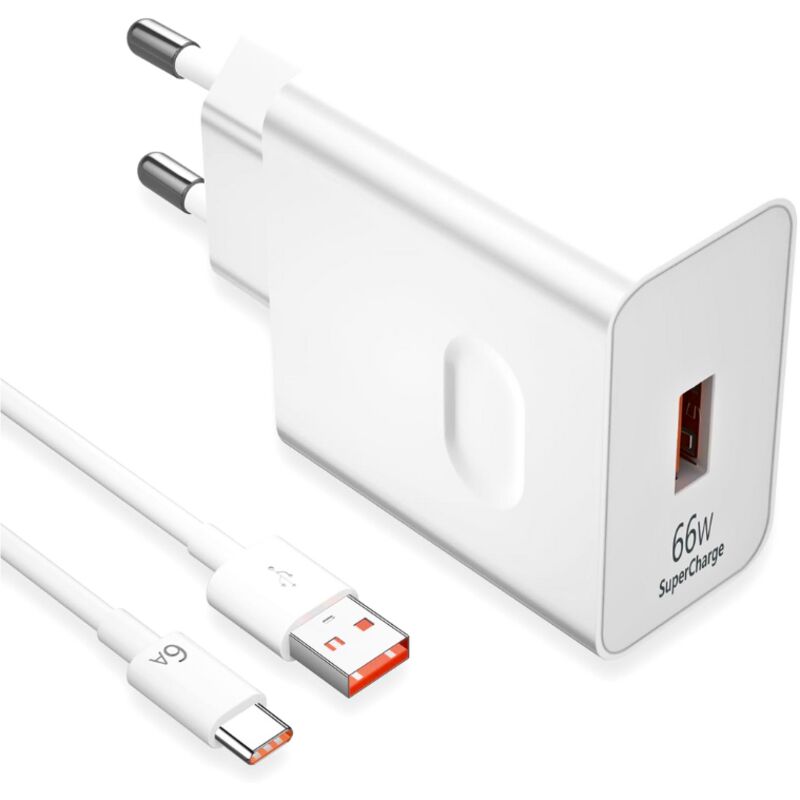 66-w-usb-c-schnellladegerät Mit 1 M Kabel – 6 A Ladestrom – 80 % Ladung In 30 Minuten – Kompatibel Mit Honor Magic 6/7/90 Lite Und Huawei Magic 7
