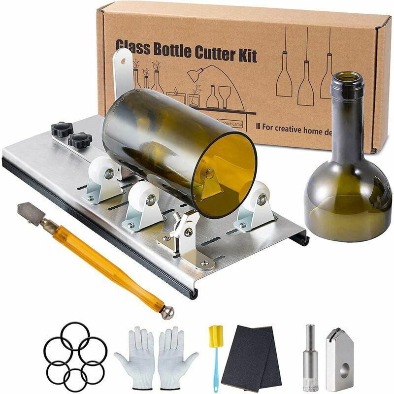 Verstellbares Glasflaschen-schneideset, Diy-werkzeug, Schneidemaschine Aus Edelstahl Für Runde Flaschen Von Wein, Bier, Spirituosen, Whisky, Likör, Champagner Und Limonade.