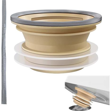 Wisirent Wc-dichtungsring (100–110 Mm), Wc-dichtungsring, Wc-gummidichtung, Geruchs- Und Wasserdichter Universalflansch, Geruchsabweisende Wc-dichtung