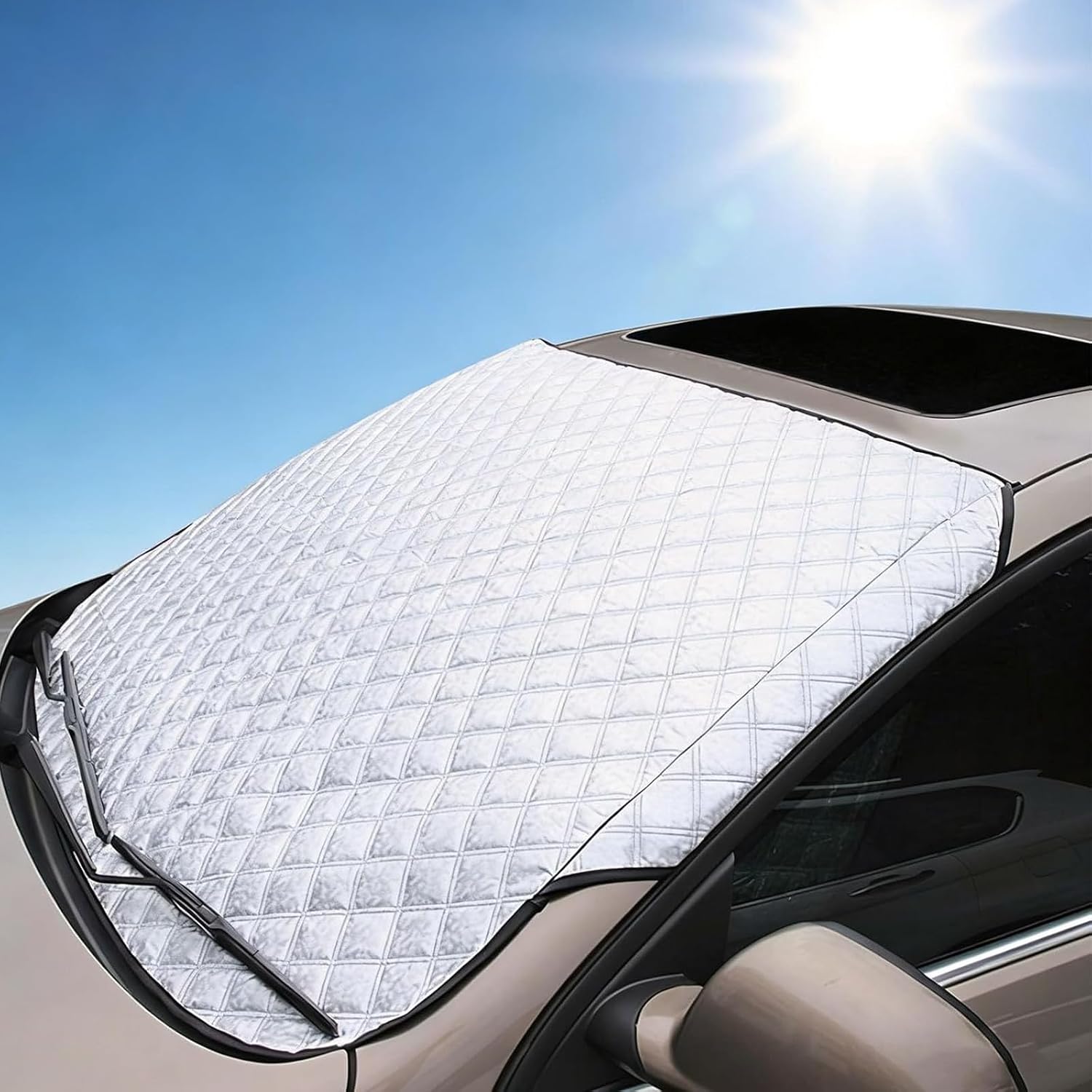 Auto-sonnenschutz Für Die Windschutzscheibe, Auto-sonnenschutz, Auto-sonnenschutz, Autozubehör, Universell Faltbar, Anti-schnee, Regen, 140 X 95 Cm