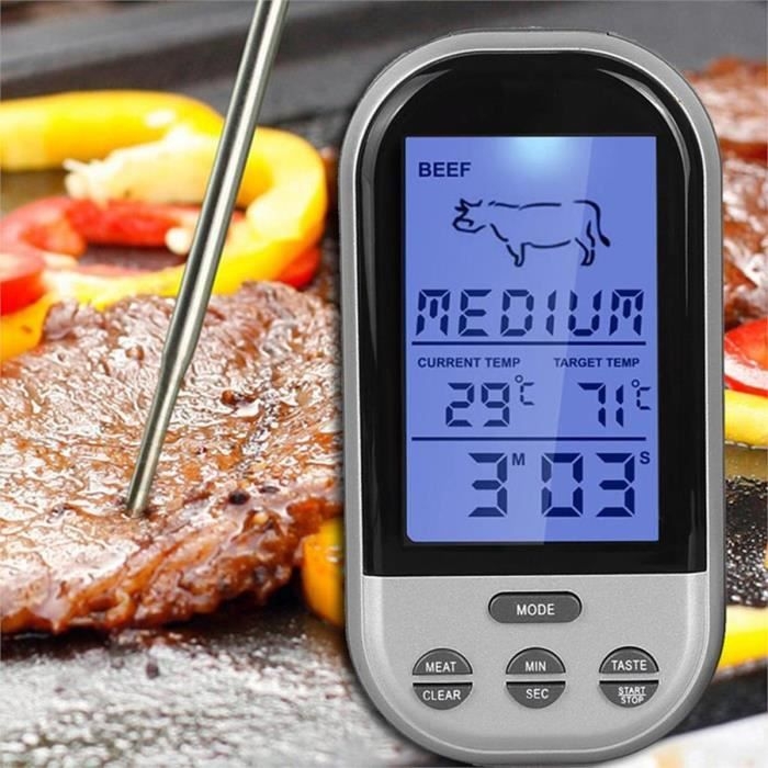 Ts-bn52 Kabelloses Digitales Lebensmittelthermometer Mit Timer Zum Grillen, Für Milch Und Fleisch