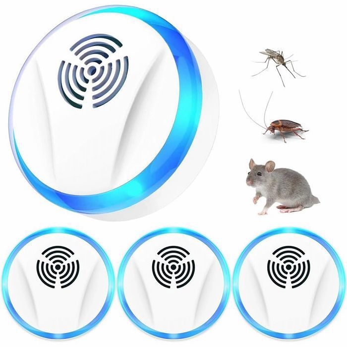 4 Stück Ultraschall-mückenabwehrgerät, Ultraschall- Und Elektronisches Schädlingsbekämpfungsmittel Für Innenräume, Gegen Mücken, Ameisen, Spinnen Und Kakerlaken