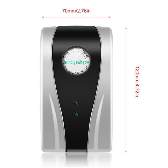 Stromsparbox, 30 % Energieersparnis, 90–250 V, 50–60 Hz, Silber, Eu