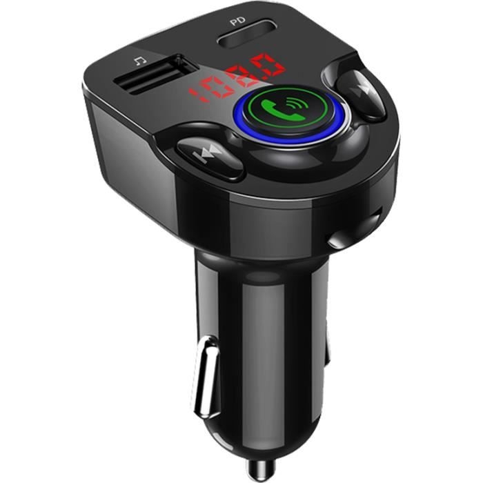 Bigben Usb-a+c-autoladegerät – 25 W – Fm-transmitter – Schwarz – Freisprecheinrichtung