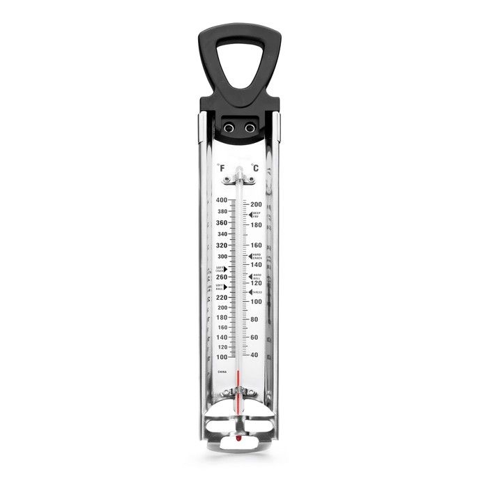 Zuckerthermometer Aus Edelstahl Und Glas - Hochwertige Qualität - 30 Cm Lang - Temperatur +200 °c - Quecksilberfreies Display