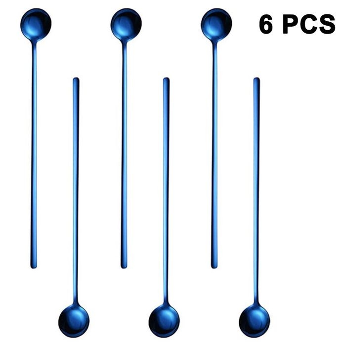 Set Mit 6 Langstieligen, 9,45 Zoll Langen Edelstahl-rührlöffeln, Eistee-löffeln, Kaffeelöffeln Usw.