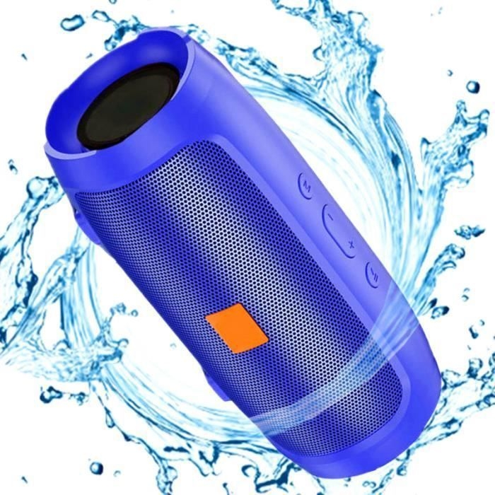 Tragbarer Bluetooth-lautsprecher, Bluetooth 5.0, Tws-stereo Mit Kraftvollem Bass, Ipx6 Wasserdicht, 9 Stunden Akkulaufzeit – Blau