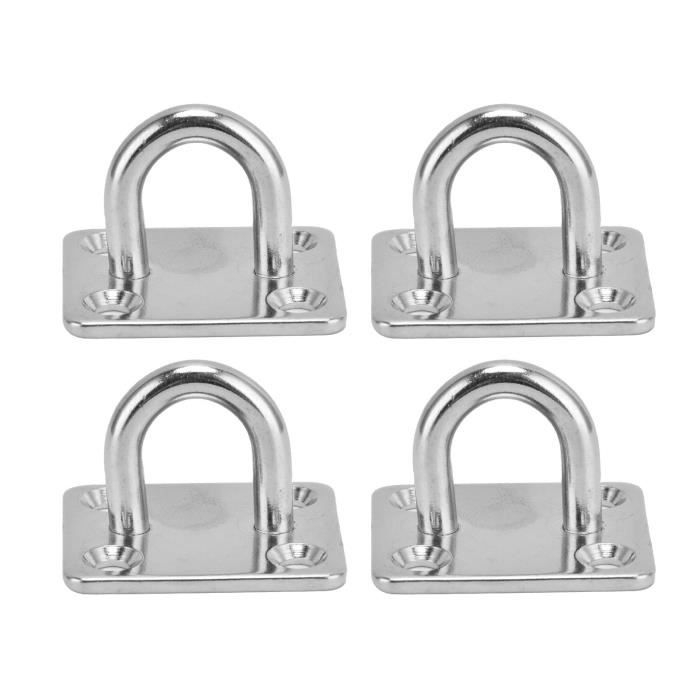 Duokon-ösenplatte Mit Haken, 4-teilig, Edelstahl 304, Deckenösenplatte, Wandbefestigungsmaterial