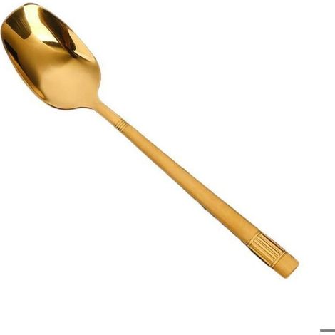 Silberner Edelstahl-teelöffel, Laternenlöffel, Reislöffel Mit Flachem Boden Und Langem, Hitzebeständigem Griff