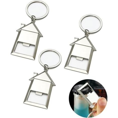 Flaschenöffner – 3-teilig – Silber – Zinklegierung – 5,8 X 3,7 Cm