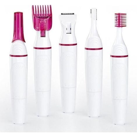 5-in-1 Damen-haarentfernungsrasierer, Elektrischer Trimmer, Bikini-trimmer Für Augenbrauen, Gesicht Und Achseln Bo03022