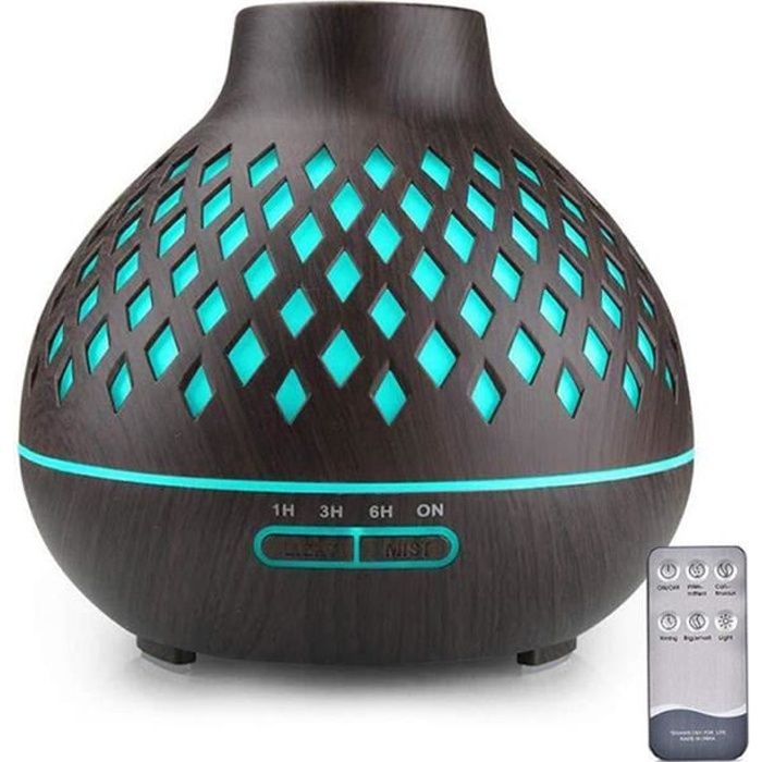 500-ml-diffusor Für Ätherische Öle Mit Fernbedienung, Ultraschall-luftbefeuchter Mit 7-farbiger Led-beleuchtung, Aromatherapie-luftbefeuchter