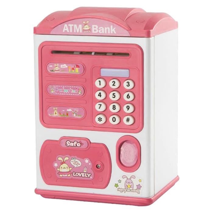 Kinder-spardose Mit Automatischem Zahlenschloss, Elektrische Spardose Für Bargeld Und Münzen, Sparschwein, Geldautomat, Papierrose