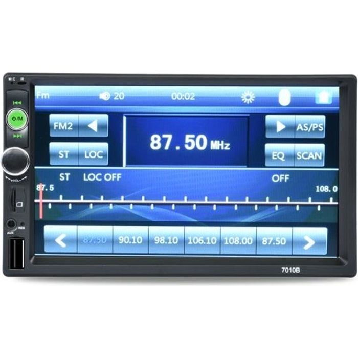 2 Din 7" Autoradio Mp3 Mp5 Multimedia-player 7010b Freisprecheinrichtung Bluetooth-rückfahrkamera Fm-radio-lenkradbedienung