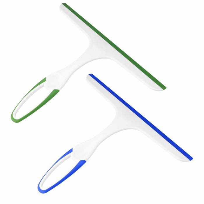 Set Mit 2 Duschabziehern Für Glasduschwände, Autofenster, Windschutzscheiben, Spiegel Und Scheibenwischer