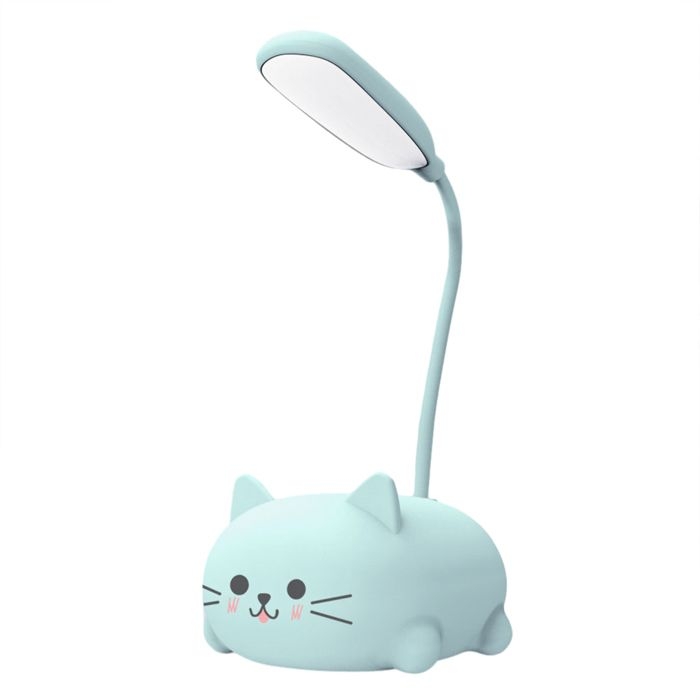 Mini-nachtlicht, Kleine Faltbare Led-schreibtischlampe, Usb-ladefunktion, Augenschutz, Blaue Katze