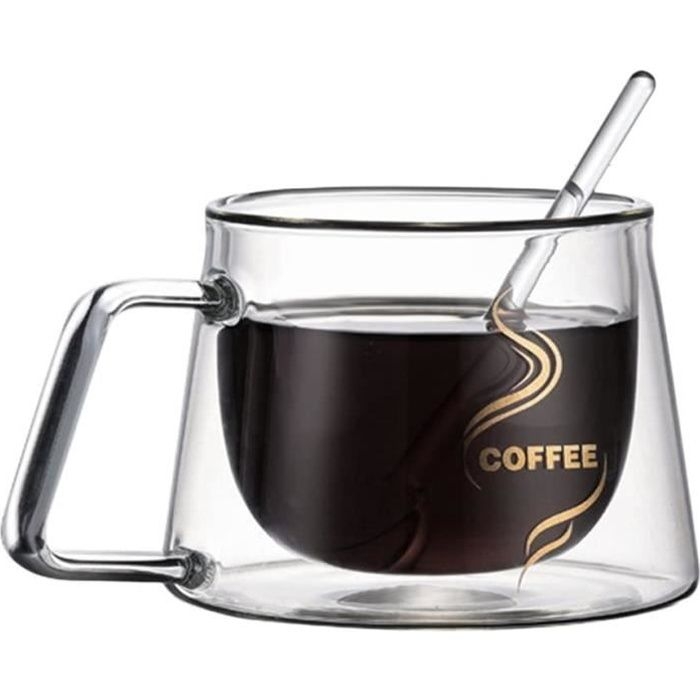 Doppelwandige Espressotassen, Isolierter Kaffeebecher Mit Henkel, Extrem Hitzebeständige Trinkgläser Aus Borosilikatglas