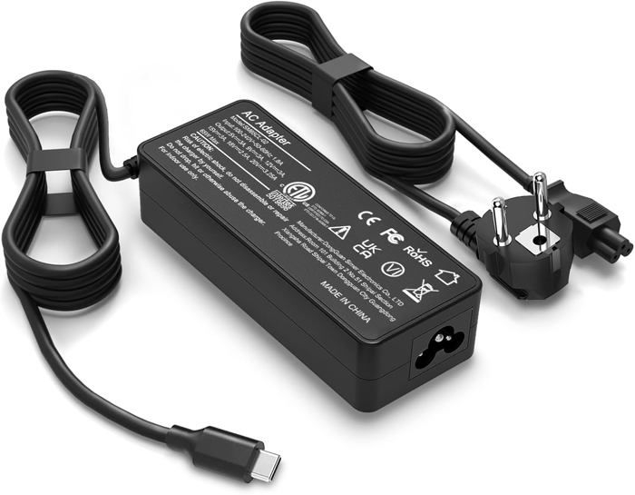 Lenovo 65w Usb-c Laptop-ladegerät Für Lenovo Thinkpad T470 T480 T580 T490 T590 E480 E580 E490 E590 Chromebook