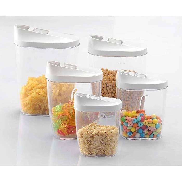 5-teiliges Vorratsdosen-set – Luftdichte, Transparente Behälter Für Müsli Und Trockenfrüchte