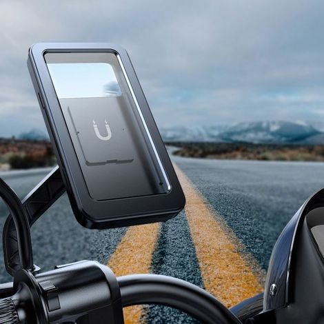 Motorrad-handyhalterung, Diebstahlsichere Fahrrad-handyhalterung, Wasserdichter Touchscreen, 360°-drehung Für Smartphones Von 4,5 Bis 6,8 Zoll