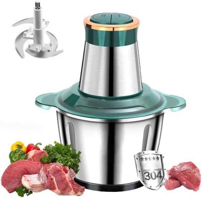 Elektrischer Fleischwolf, 3-liter-fleischwolf Aus Edelstahl, Leistungsstarker 250-w-motor, Geeignet Zum Zerkleinern Von Fleisch Und Zwiebeln