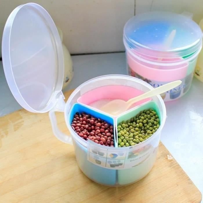 Aufbewahrungsbehälter – Gewürzglas – Rund – Multifunktional – 10 X 12 Cm – Kunststoff