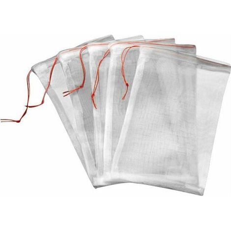 Packung Mit 100 Wiederverwendbaren Insektennetzsäcken Aus Nylon Zum Schutz Von Obst Und Pflanzen Im Garten, Verschiedene Farben, Groß
