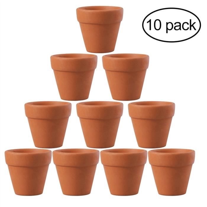 Ounona 10 Stück 4,5 X 4 Cm Kleine Mini-terrakotta-ton-keramik-pflanztöpfe, Kakteen-blumentöpfe, Sukkulenten-anzuchttöpfe, Groß