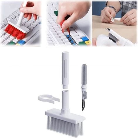 5-in-1 Tastaturreinigungsbürsten-set, Multifunktionaler Kopfhörerreiniger Mit Weicher Bürste, Tastaturreinigungsstift A209
