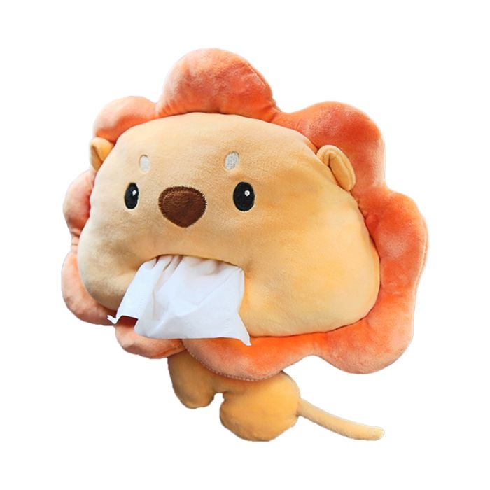 Taschentuchbox – Kawaii – Orange – 33 X 28 Cm – Autozubehör – Niedliches Plüschtier