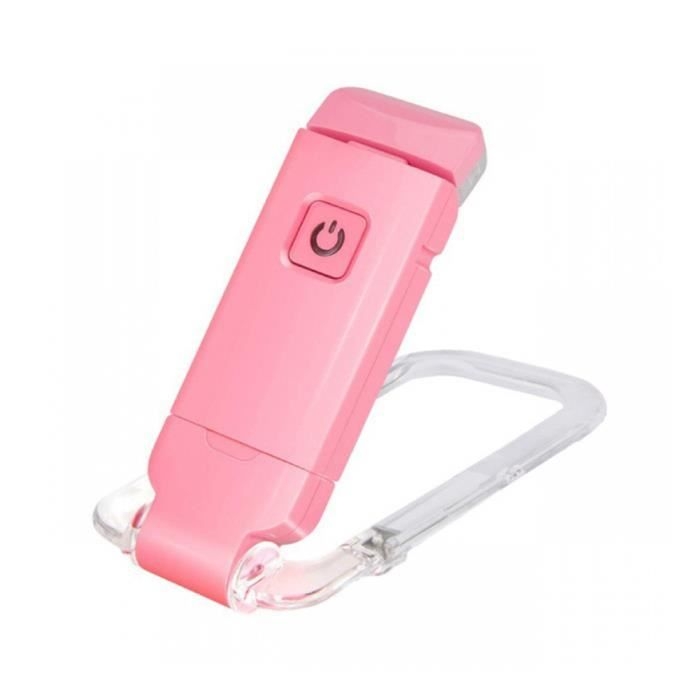 Mini-nachtlicht Zum Anclipsen, Usb-aufladbar, Augenschutz, Led-leselampe, Lesezeichen, Als Nachtlicht (pink)