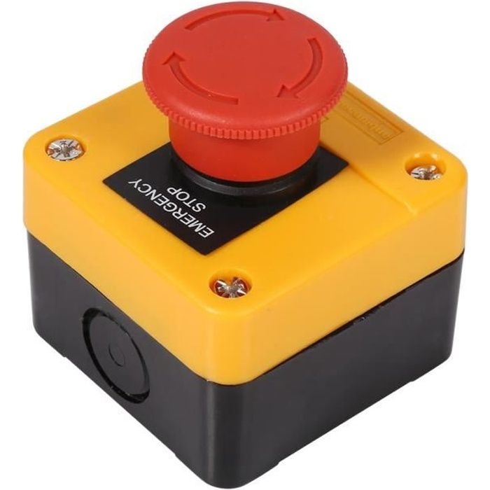 Roter Not-aus-schalter Aus Kunststoff – Che – 1 Öffner + 1 Schließer (dpst) – Pilzförmiger Druckknopf – 660 V, 10 A