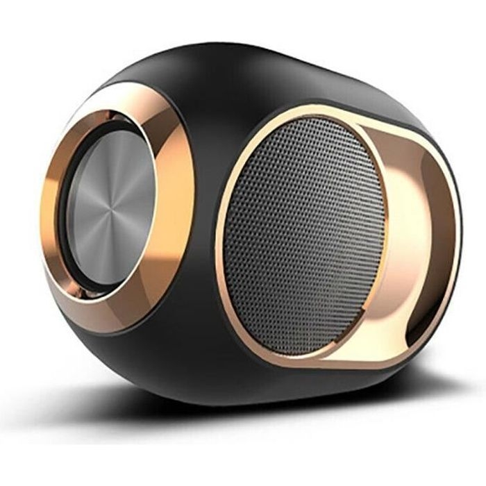 Tragbarer Bluetooth-lautsprecher – Kabelloser Bluetooth 5.0-lautsprecher – Schwarz