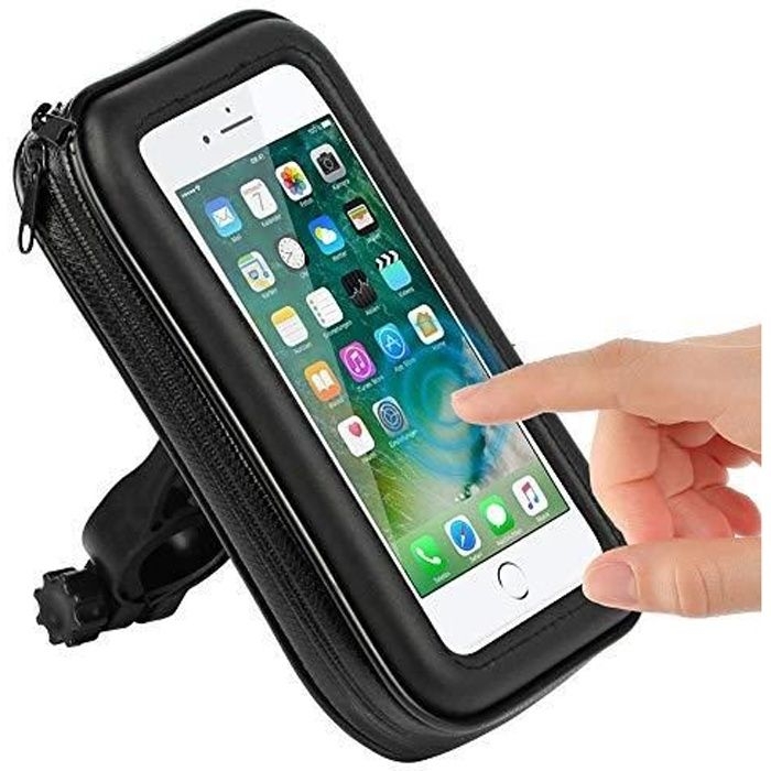 Clm-tech Handyhalterung Für Fahrrad, Motorrad, Smartphone-halterung Für Fahrrad, Roller, Roller Bis Zu 5,3 Zoll, Schwarz
