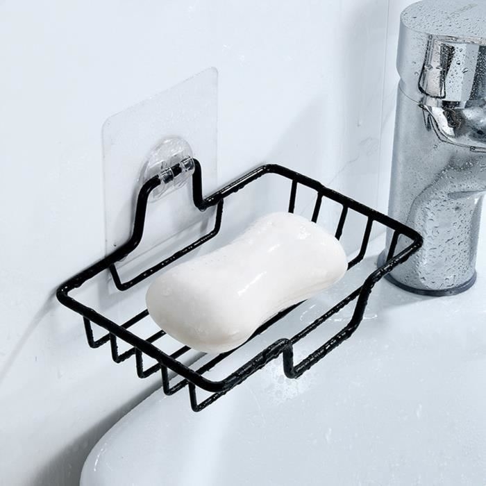 Seifenschale – Edelstahl – 2er-set – Selbstklebend – Schwarz – Praktisches Und Langlebiges Design