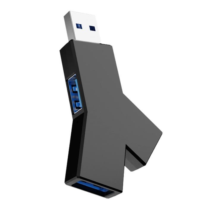 Usb-hub, 3-port-splitter (2x Usb 2.0 + Usb 3.0) Adapter Für Pc, Laptop, Maus, Tastatur, Usb-stick, Schwarz