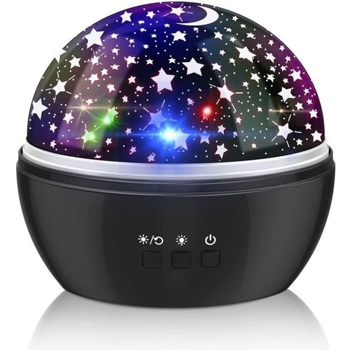 Led-sternenprojektorlampe, Nachtlicht Für Kinder Und Babys, Romantisches Licht Für Zuhause, Schlafzimmer, Party, Weihnachten (schwarz)