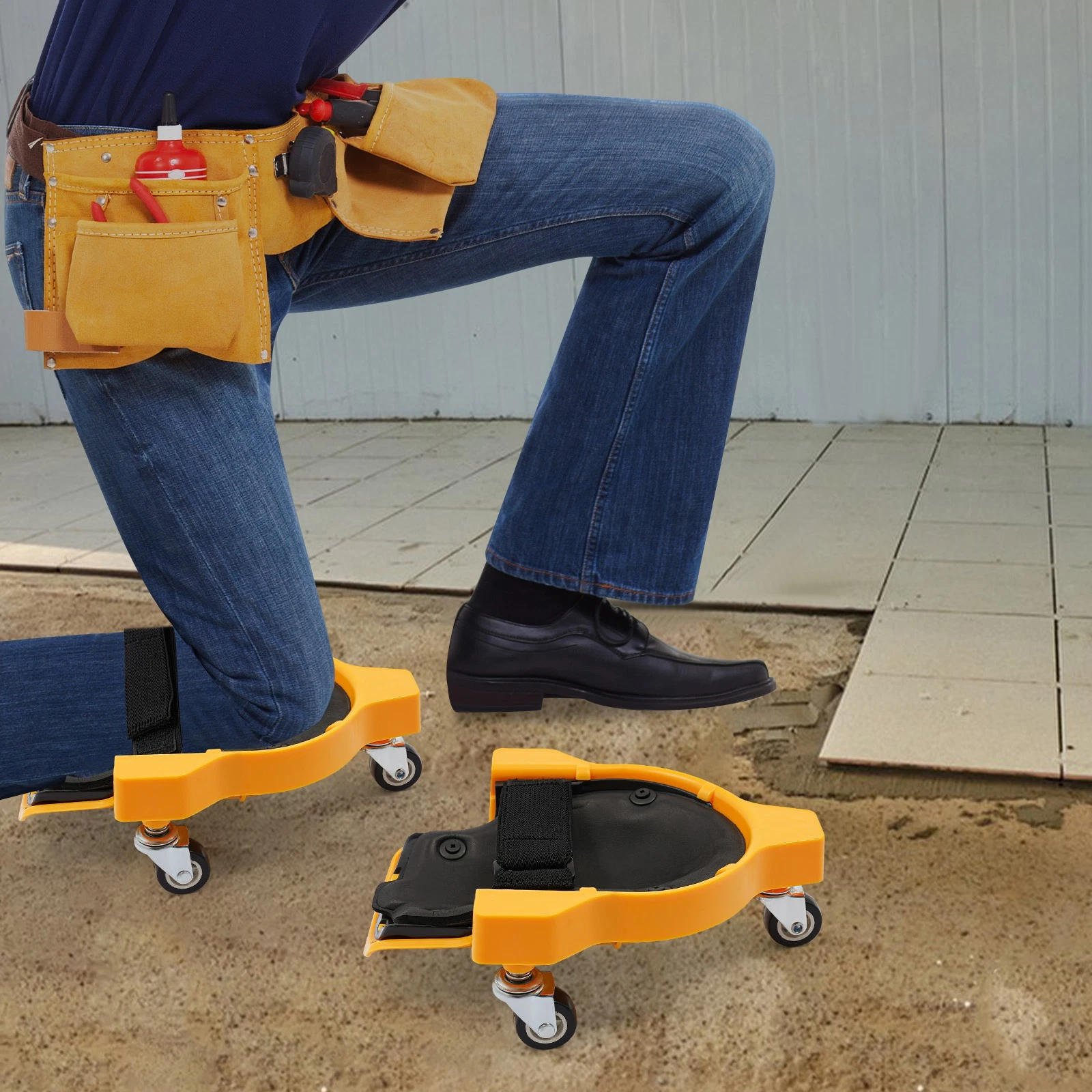 2 Stück Multifunktions-rad-knie-schutz-kissen, Ausgestattet Mit 360 ° Rotationsrad, Knie-schutz-werkzeug, Geeignet Für Situationen, In Denen Lange Knie, 28 22 11cm