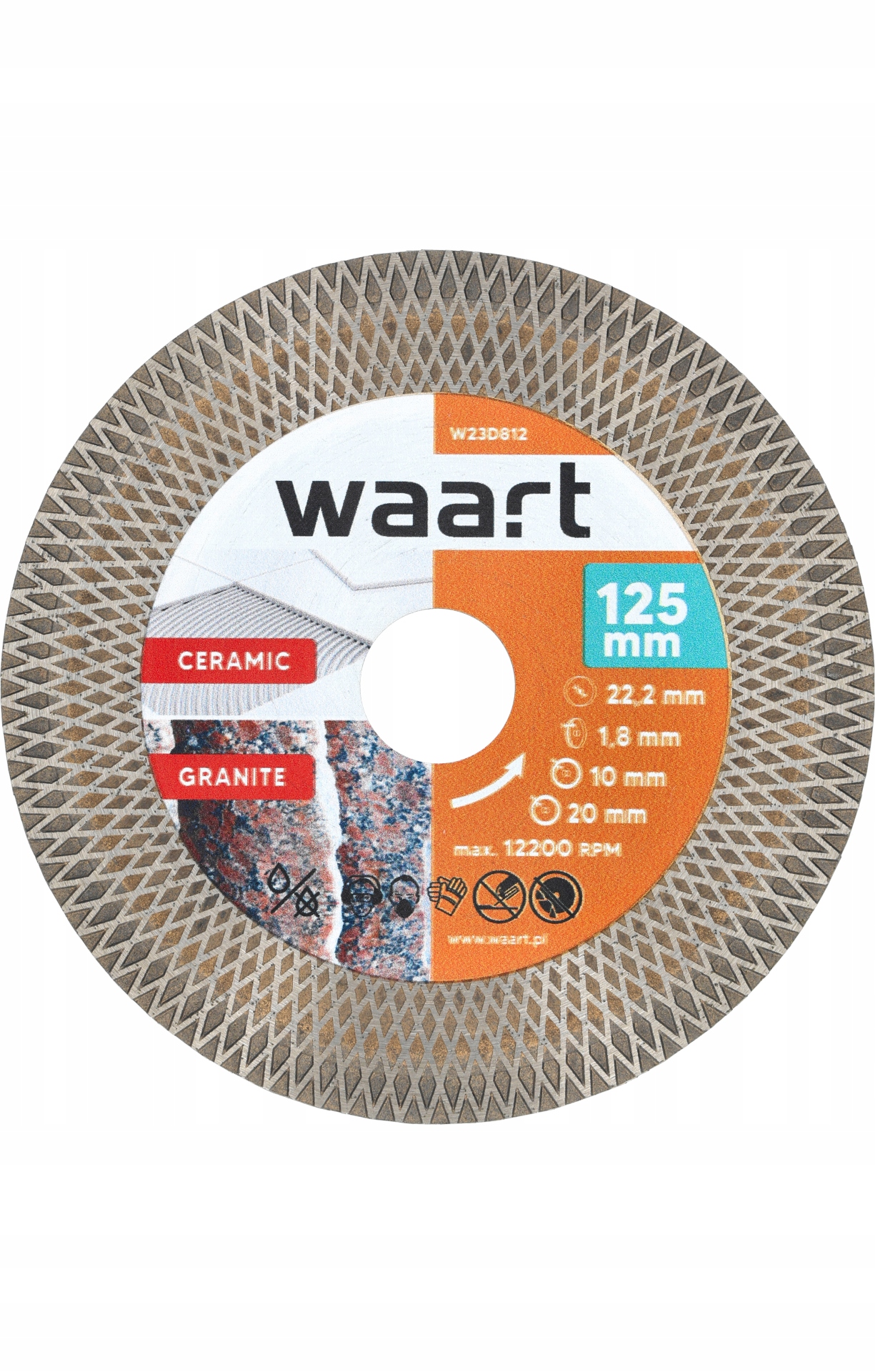 Waart Diamantscheibe 125 X 22,2, Zum Schneiden Von Steinzeug