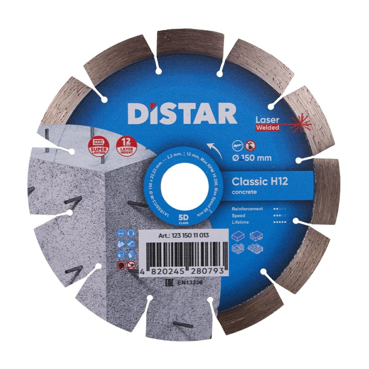 Distract Classic H12 Diamantklinge 150 X 2,2/1,3 X 22,23 Mm