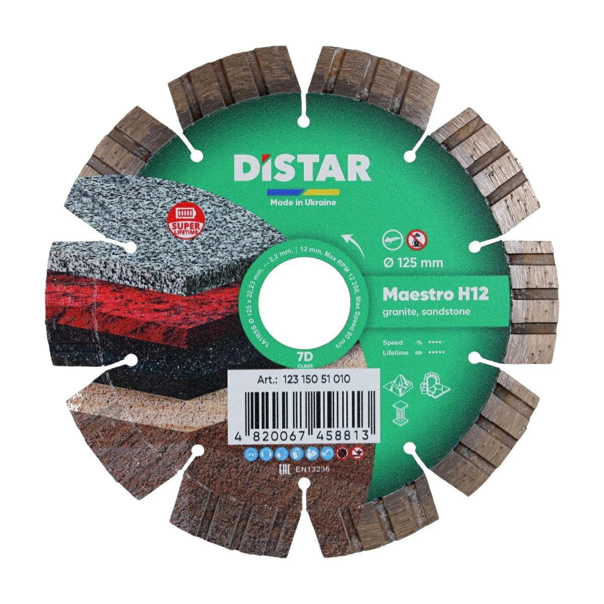 Distract Maestro H12 Diamantklinge 125 X 2,2/1,3 X 22,23 Mm