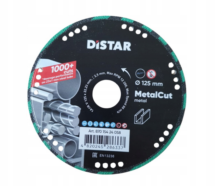 Distract Metall-schnitt-diamantklinge 125 X 1,5/1,2 X 22,2 Mm Metall-schnitt