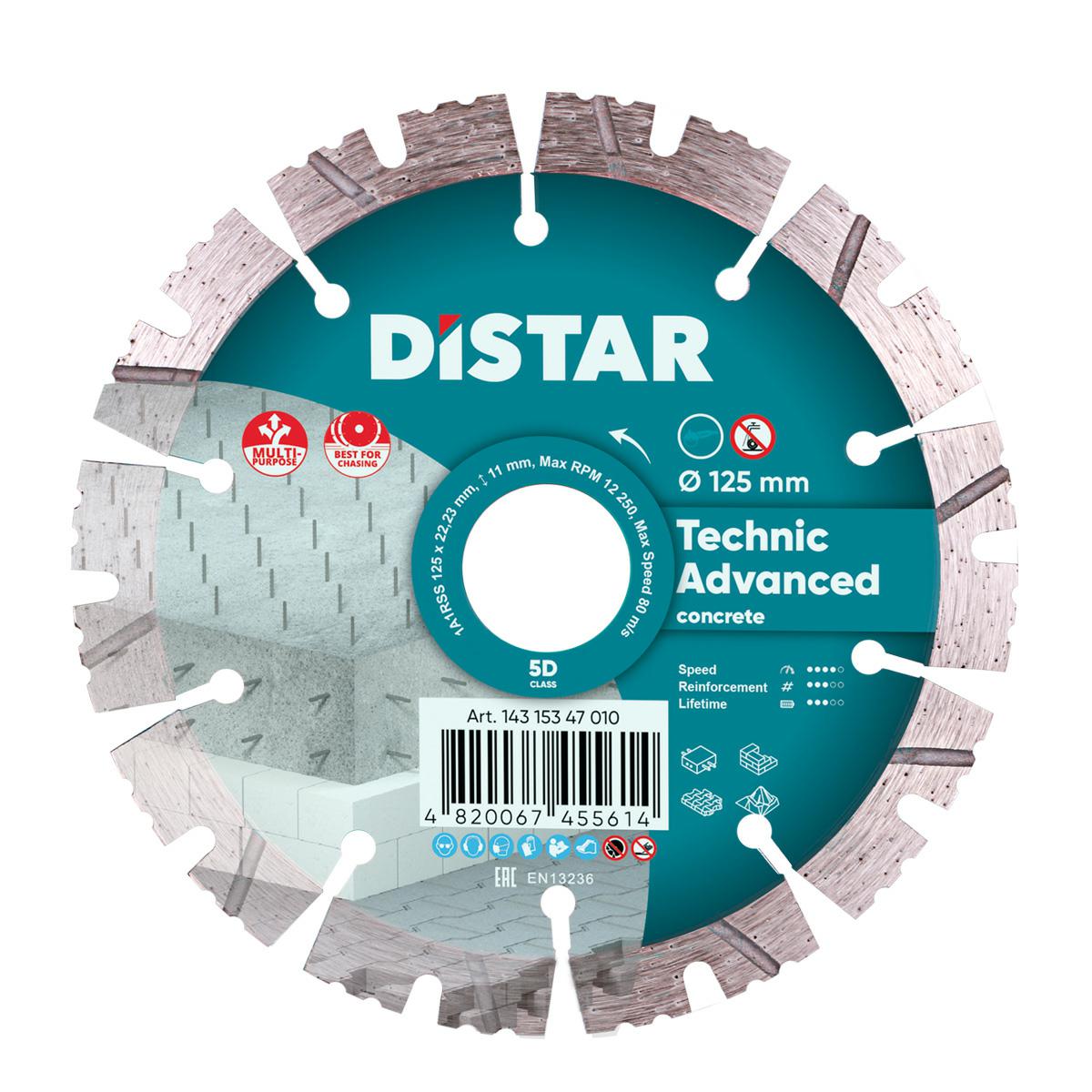 Distar 1a1rss Diamantscheibe 125 X 22,23 Mm 14315347010