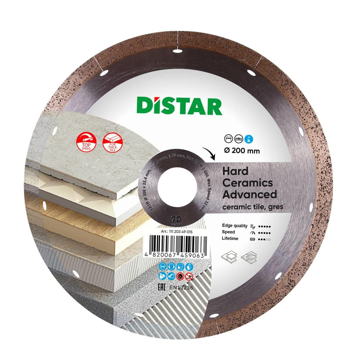 Distar Hartkeramik Advanced Diamantklinge 200 X 1,3 X 10 X 25,4