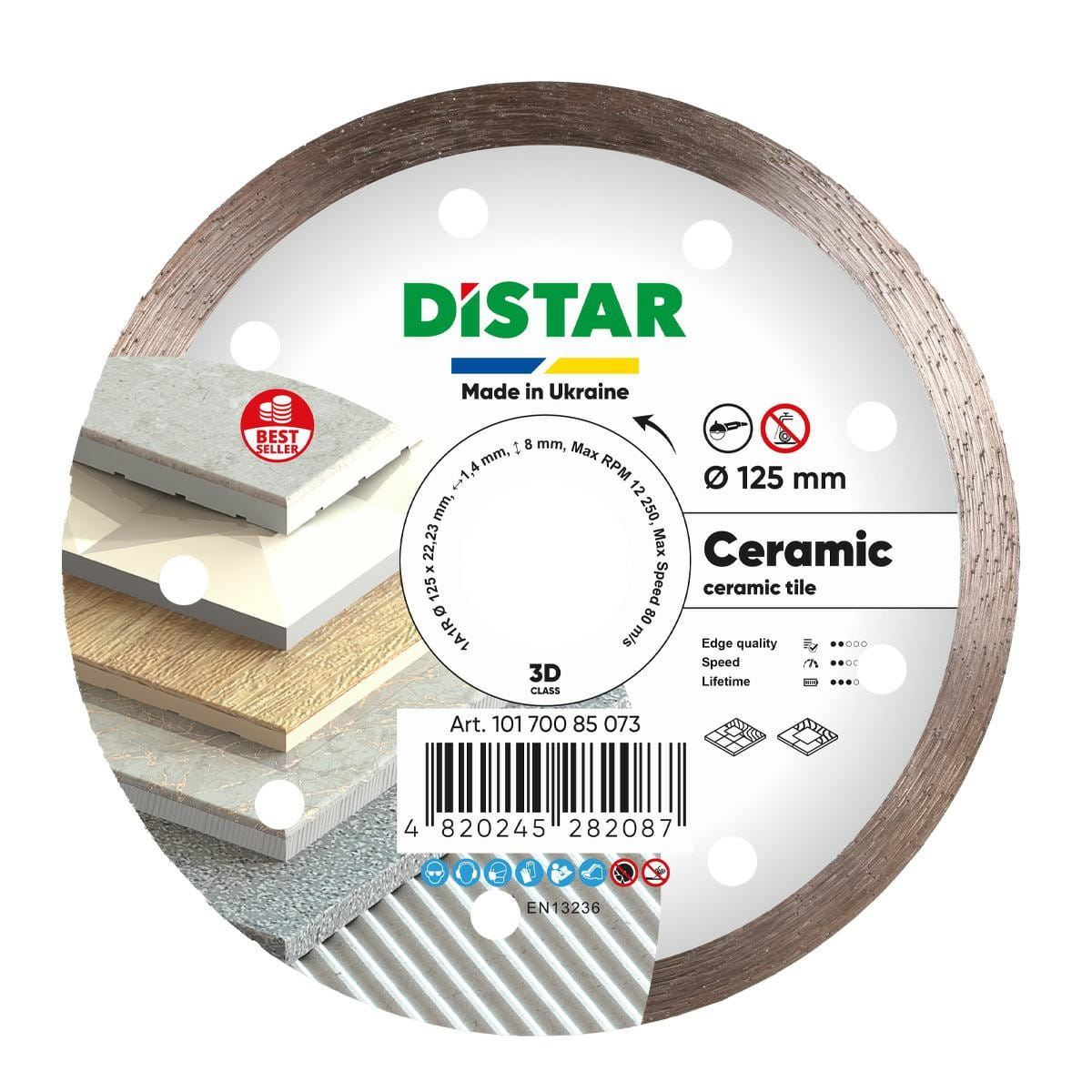 Distract Keramik-diamantklinge 125 X 1,4 X 8 X 22,23 Mm