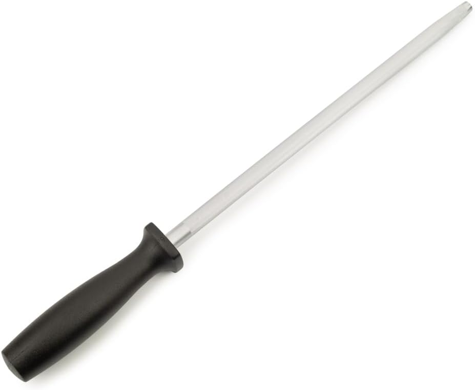 Manueller Messerschärfer – Kohlenstoffstahl Und Diamant, Ergonomischer Griff, 203 Mm, Für Dünne Klingen, Schwarz, Präzises Und Dauerhaftes Schärfen, Geeignet Für Rechts- Und Linkshänder