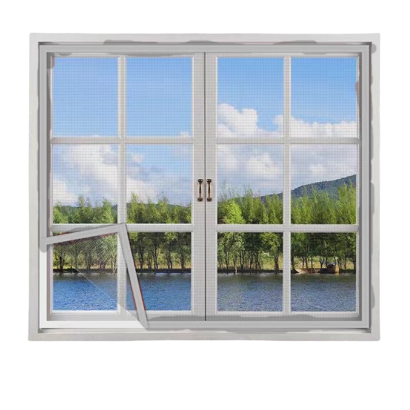 Fenster-moskitonetz, 60 X 80 Cm, Insektenschutz- Und Fliegengitter, Einfache Montage, Grau