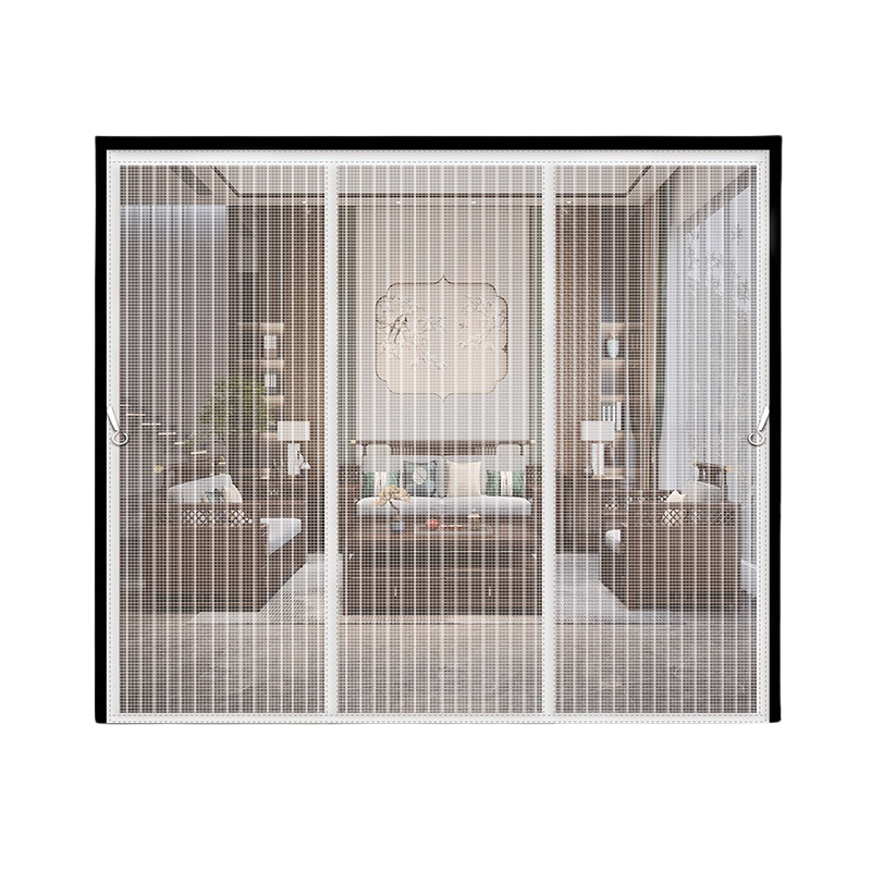 Magnetisches Tür-moskitonetz Für Fenster, 130 X 210 Cm, Insekten- Und Fliegenschutz, Weiß